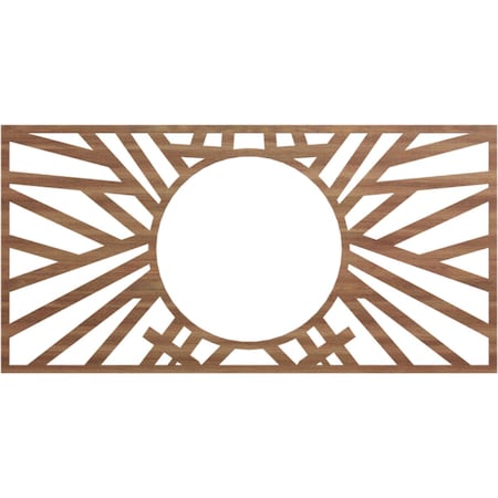 Ekena Millwork Hoover Wood Fretwork Pierced Ceiling Medallion, Walnut, 36"W x 18"H x 13 3/8"ID x 1/4"T CMWP36X18X0250HOWA